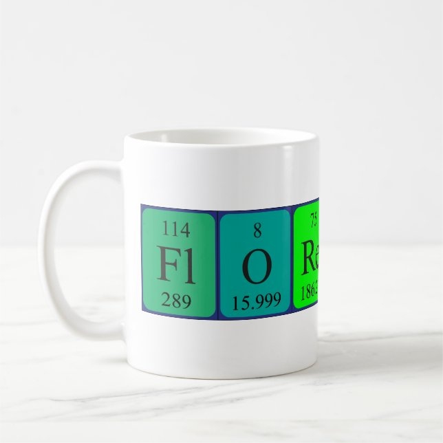 Florentin periodic table name mug (Left)