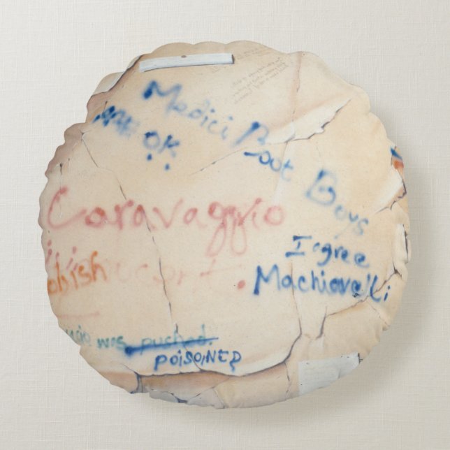 Florentine Graffiti Round Pillow (Front)