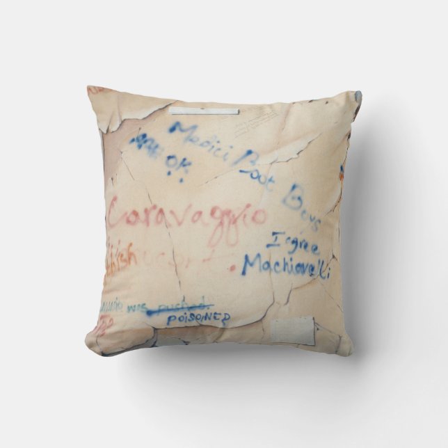 Florentine Graffiti Throw Pillow (Front)