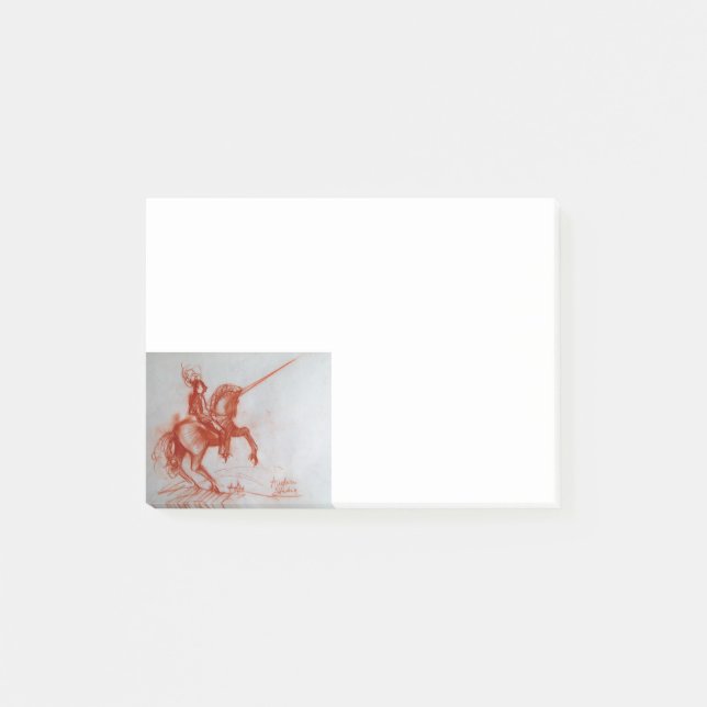 FLORENTINE  KNIGHT ON HORSEBACK POST-IT NOTES (Front)