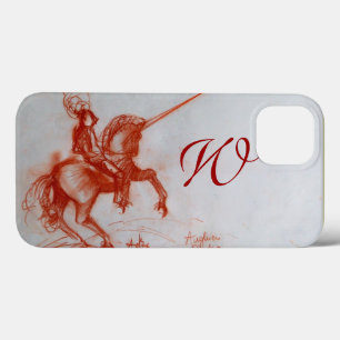 FLORENTINE KNIGHT ON HORSEBACK Sepia Monogram iPhone 13 Case