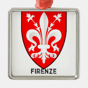 Florentine Lily Coat of Arms Fine Art Metal Ornament