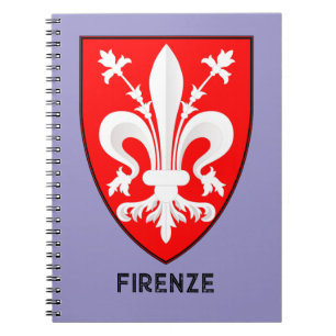 Florentine Lily Coat of Arms Fine Art Notebook