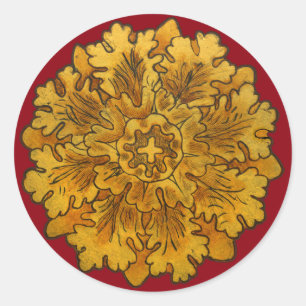 Florentine Oak Leaf Cluster Stickers