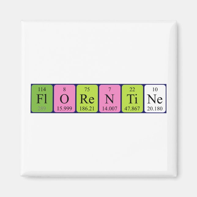 Florentine periodic table name magnet (Front)