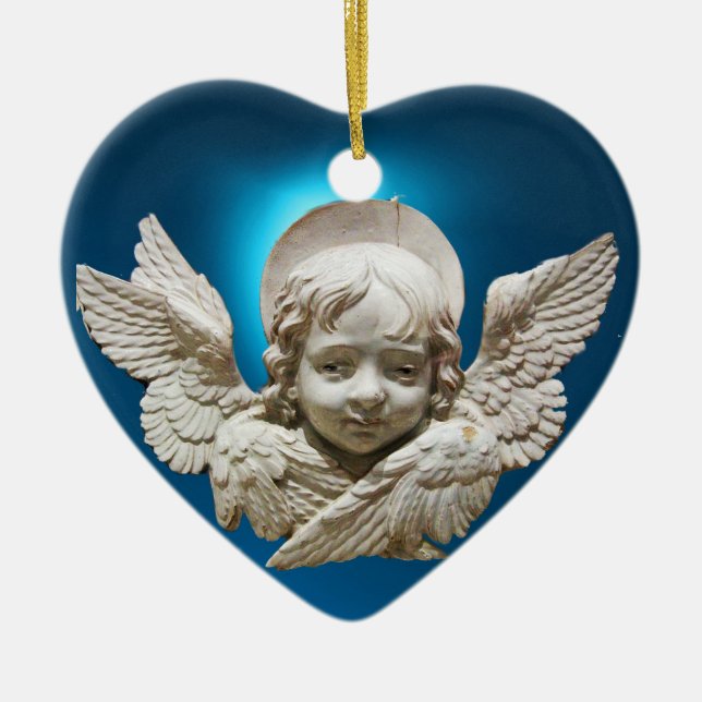 FLORENTINE RENAISSANCE ANGEL CERAMIC ORNAMENT (Front)