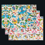 FLORENTINE RENAISSANCE FLORAL SWIRLS,FLOWERS WRAPPING PAPER SHEET<br><div class="desc">Digital elaboration from antique Florentine papers by Bulgan Lumini ©</div>