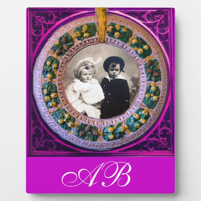 FLORENTINE RENAISSANCE FRUITS MONOGRAM PLAQUE (Front)