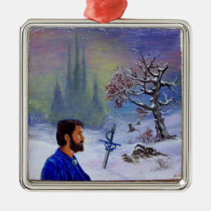 FLORENTINE  RENAISSANCE FRUITS Photo Template Metal Ornament