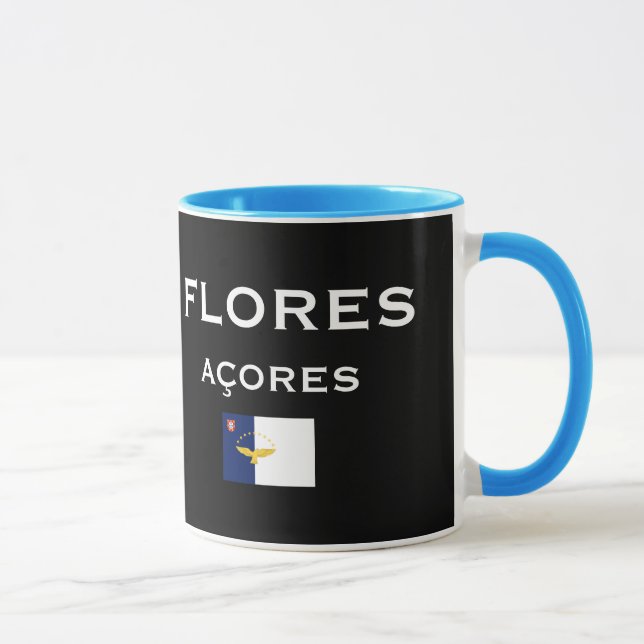 Flores Azores Map Coffee Mug (Right)