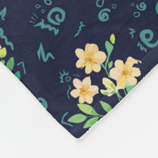 "Flores de Luna" Fleece Blanket