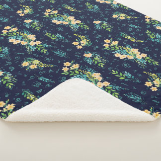 "Flores de Luna" Sherpa Blanket