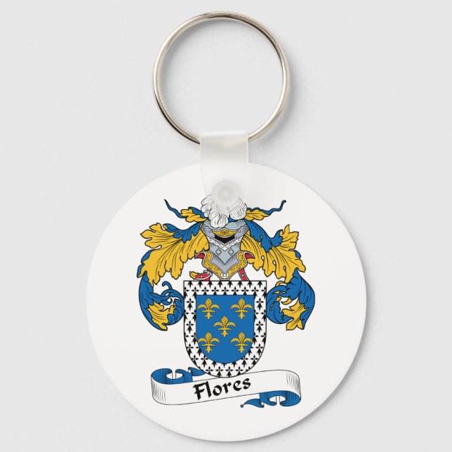 Flores Family Crest Keychain (Front)