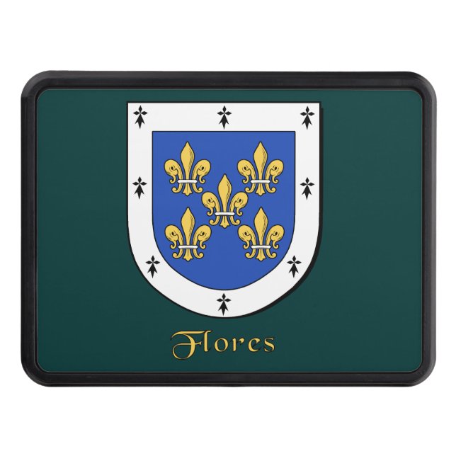 Flores Family Shield Trailer Hitch Cover (Front)