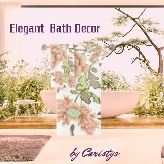 Flores rose pâle, bleu sur blanc (Créateur téléchargé)