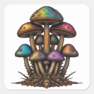 Florescent Fungi  Square Sticker