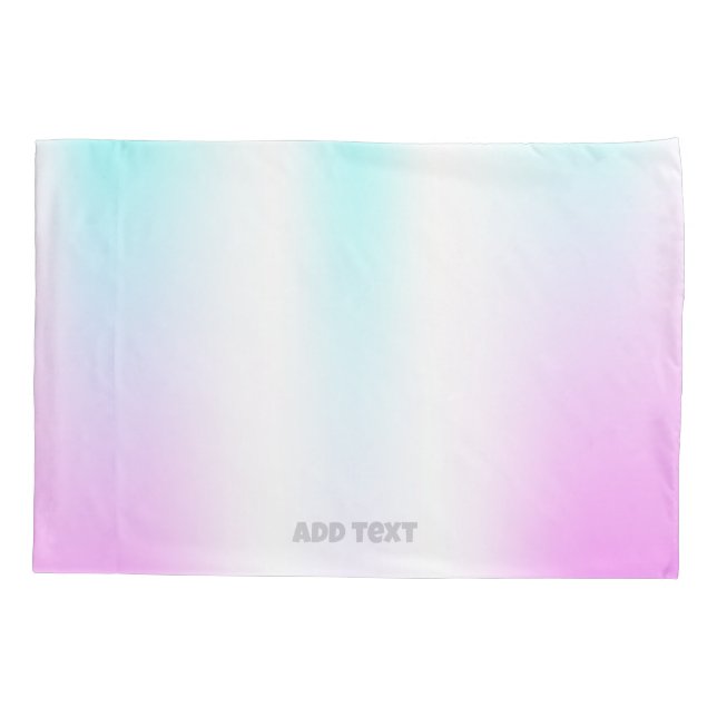 Florescent Holographic Rainbow Colours Pillowcase (Back)