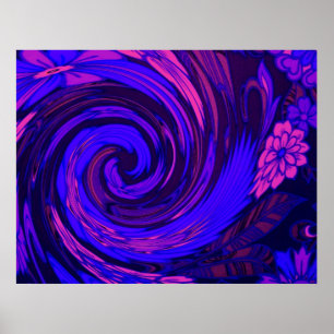 Florescent Pink Surge Print Poster