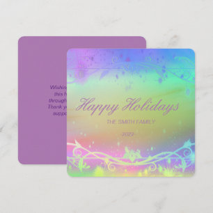 Florescent purple Christmas background Holiday Car