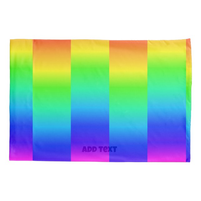 Florescent Rainbow Colours Pillowcase (Back)