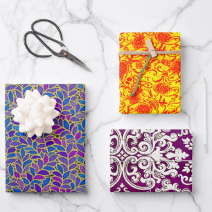 Floresta, Pearly and Woodbury Sampler Wrapping Paper Sheet