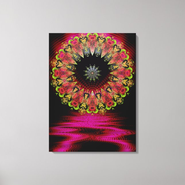 Floretiana Psychedelic Love Art  Wrapped Canvas (Front)
