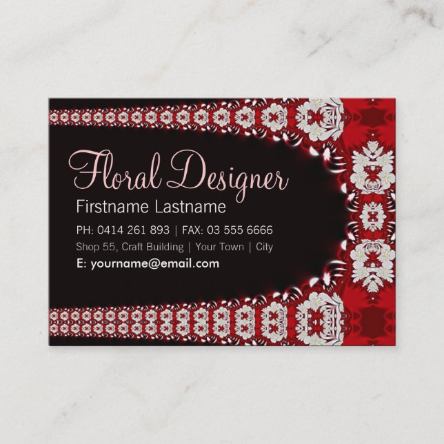 Florettes RedWhite grand Carte de visite (Devant)