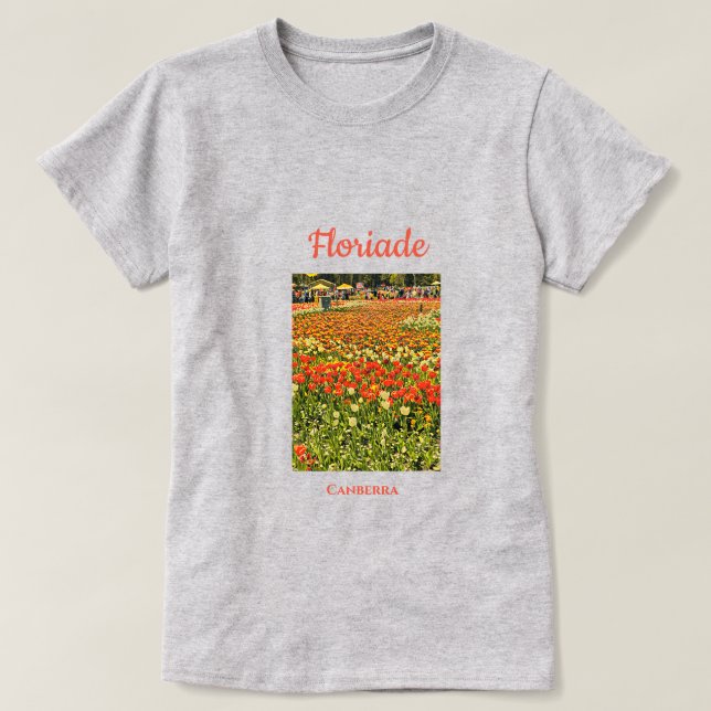 Floriade Canberra flower festival travel art T-Shirt (Design Front)