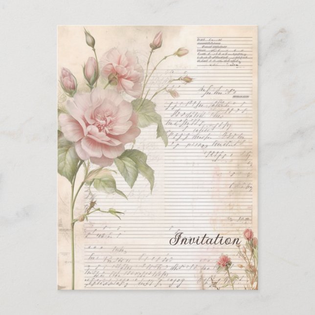 florial retro card (Front)