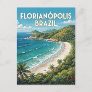 Florianópolis Brazil Turquoise Coastal Escape Postcard