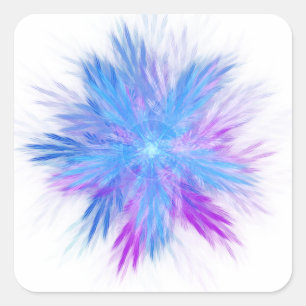 Floribunda Fractal Square Sticker