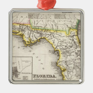 Florida 14 metal ornament