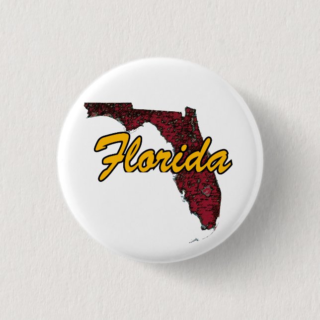 Florida 1 Inch Round Button (Front)
