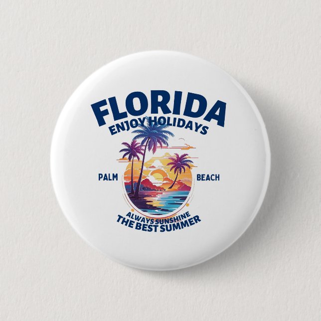 FLORIDA 2 INCH ROUND BUTTON (Front)