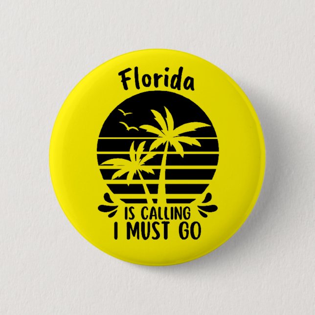 Florida 2 Inch Round Button (Front)