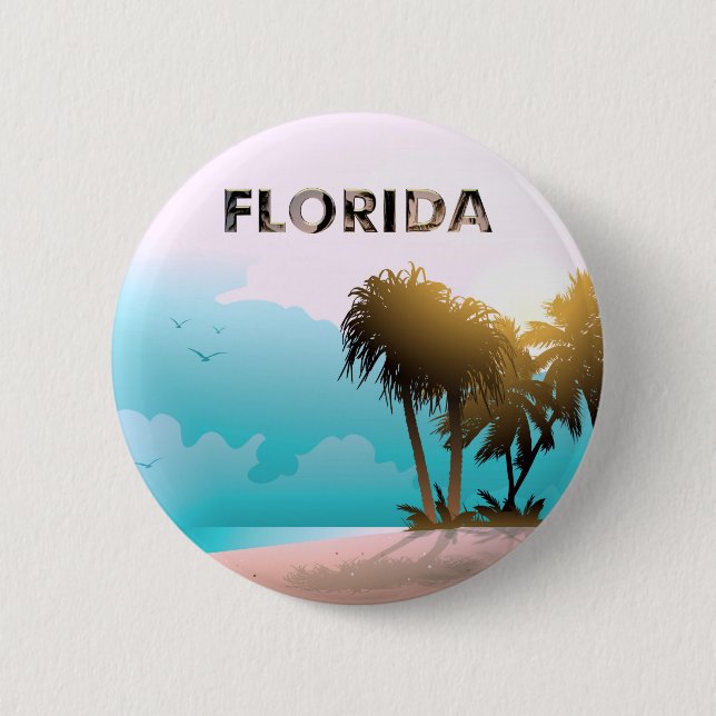 Florida 2 Inch Round Button (Front)