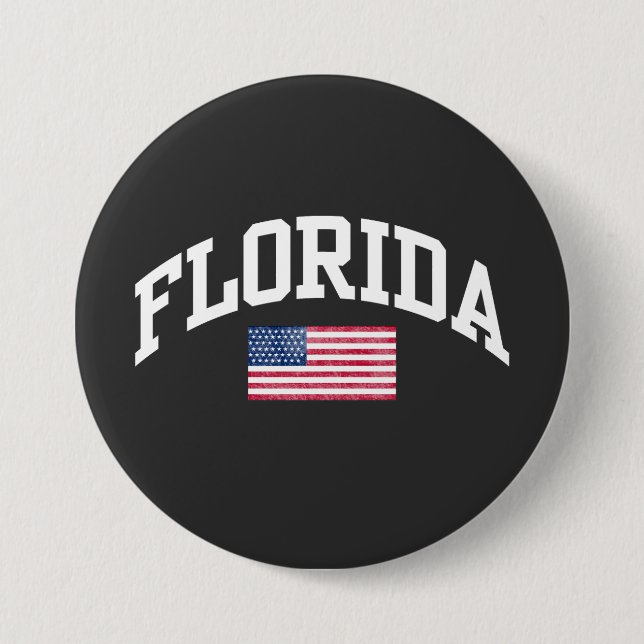 Florida 3 Inch Round Button (Front)