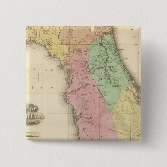 Florida 4 2 inch square button (Front)