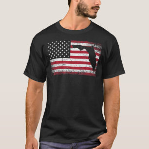 Florida 4th Of July  American Flag Usa  Men Women  T-Shirt