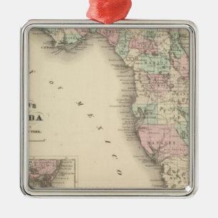 Florida 9 metal ornament