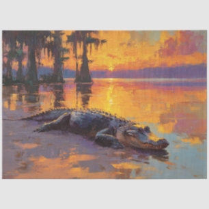 Florida Alligator Cypress Swamp Decoupage Tissue Paper