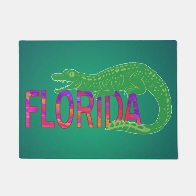 Florida Alligator Doormat (Front)