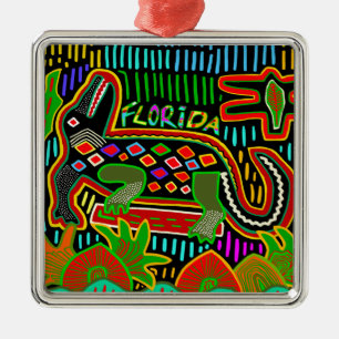 Florida Alligator - Hurrican Critters Metal Ornament