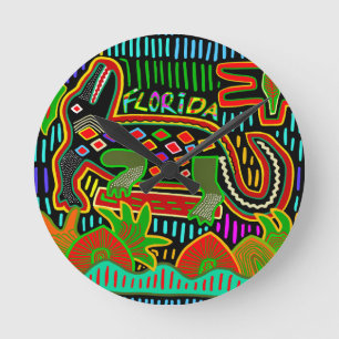 Florida Alligator - Hurrican Critters Round Clock