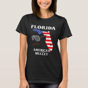 Florida America Mullet Flag 4th July Independence  T-Shirt