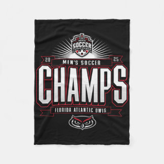 Florida Atlantic Owls Aac Champs 2025 Men's Soccer Fleece Blanket