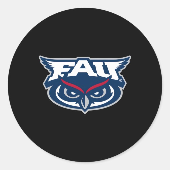 Florida Atlantic Owls Icon Classic Round Sticker (Front)