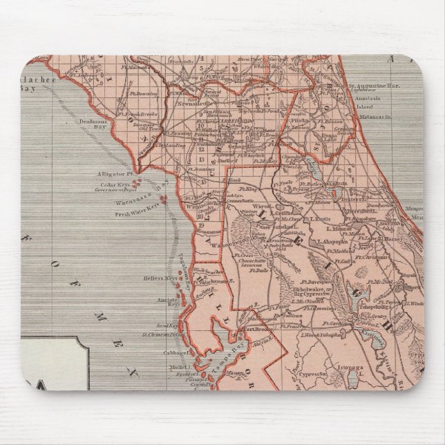 Florida Atlas Map Mouse Pad (Front)