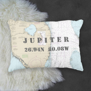 Florida Authentic Nautical Chart ⚓ Decorative Pillow