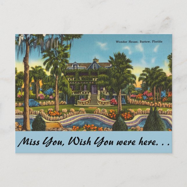 Florida, Bartow, Wonder House Postcard (Front)